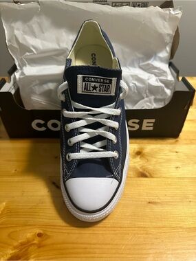 Converse Navy Blue White Low Top Sneakers